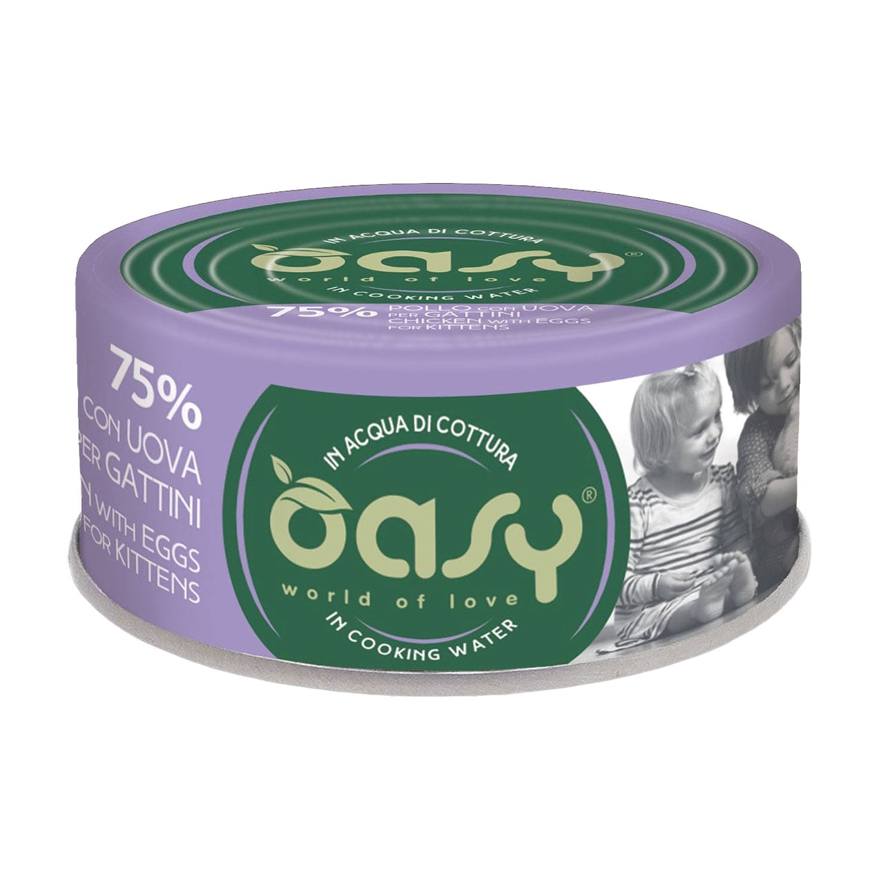 Вологий корм для кошенят Oasy Cat More Love з куркою та яйцями, 70 г